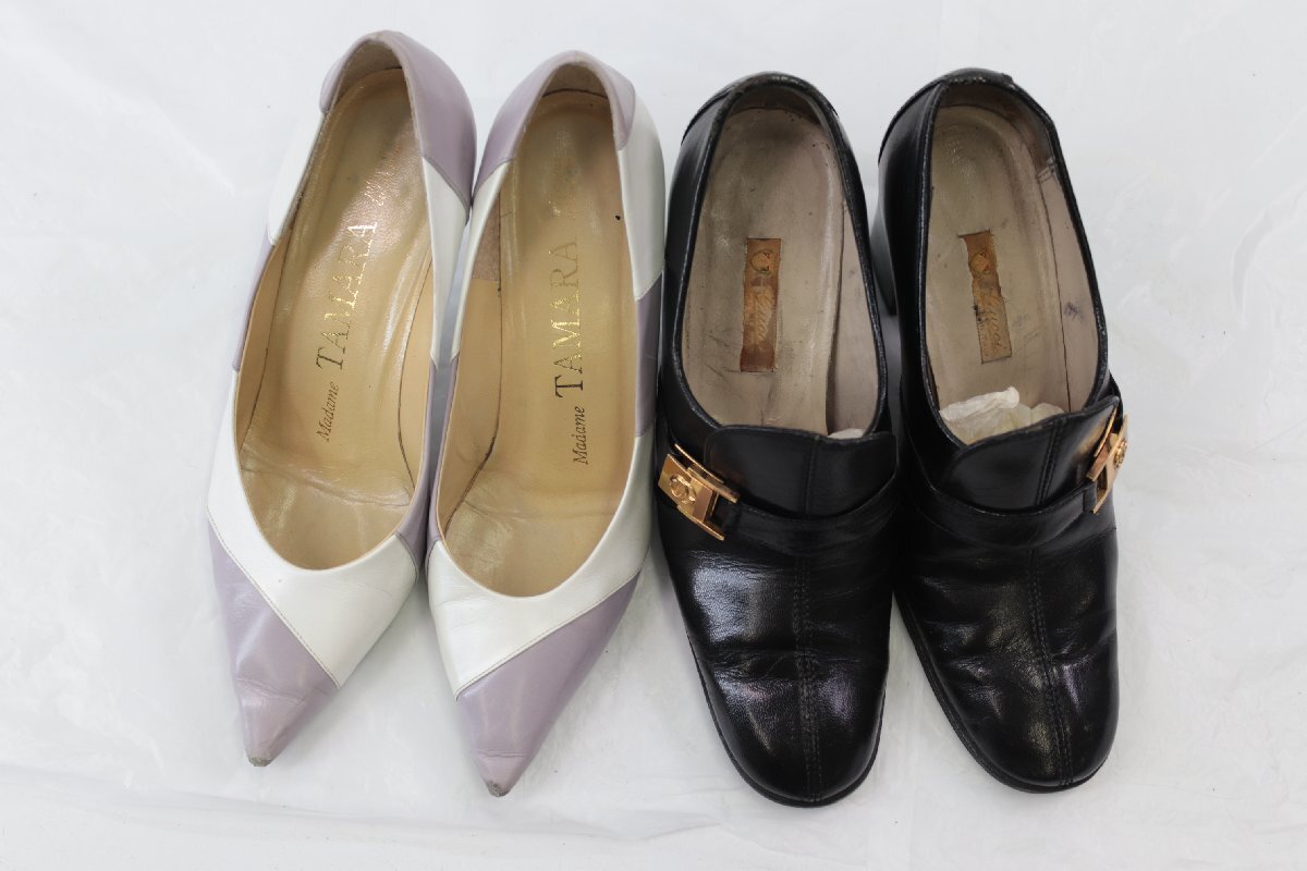 【22點】ディオール/ジミーチュウ/YSL/グッチ/フェラガモ/バリー 等 レザー ヒール 等 靴 サイズ 2 1/2 4 等 レディース まとめ 8928-NY