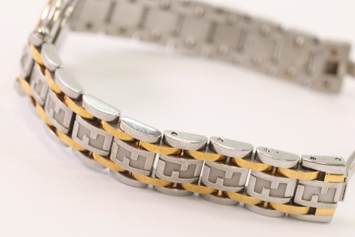 FENDI フェンディ 760L シェル文字盤 クォーツ ラウンド コンビカラー レディース 腕時計 9301-HA