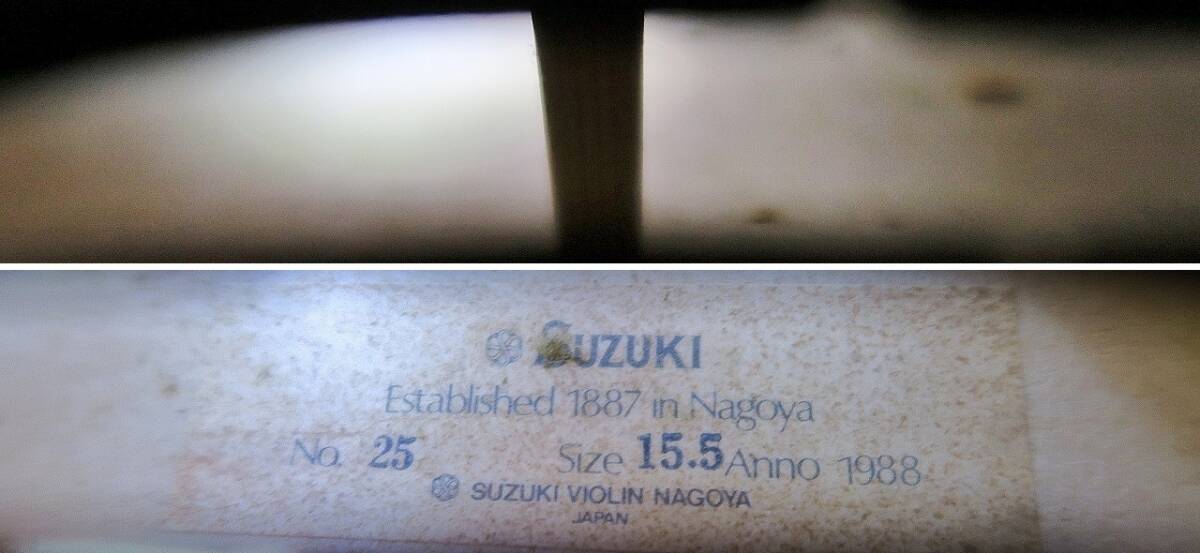 スズキバイオリン No,25 ビオラ SIZE 15.5 (617 弓?ケース付/SUZUKI/全長(zhǎng)約66.5cm　　