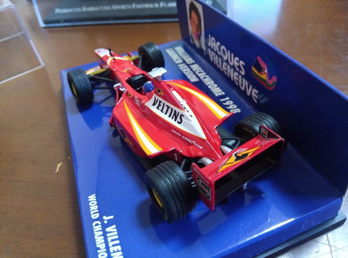 ★★1/43 F1 ウィリアムズ ビルヌーウ゛FW20 ローンチ ワールドチャンピオン #1 Minichamps Villeneuve WorldChampion LAUNCH EDITION 1998