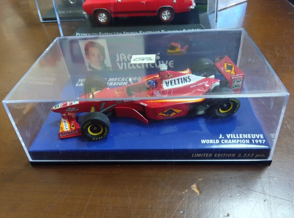 ★★1/43 F1 ウィリアムズ ビルヌーウ゛FW20 ローンチ ワールドチャンピオン #1 Minichamps Villeneuve WorldChampion LAUNCH EDITION 1998