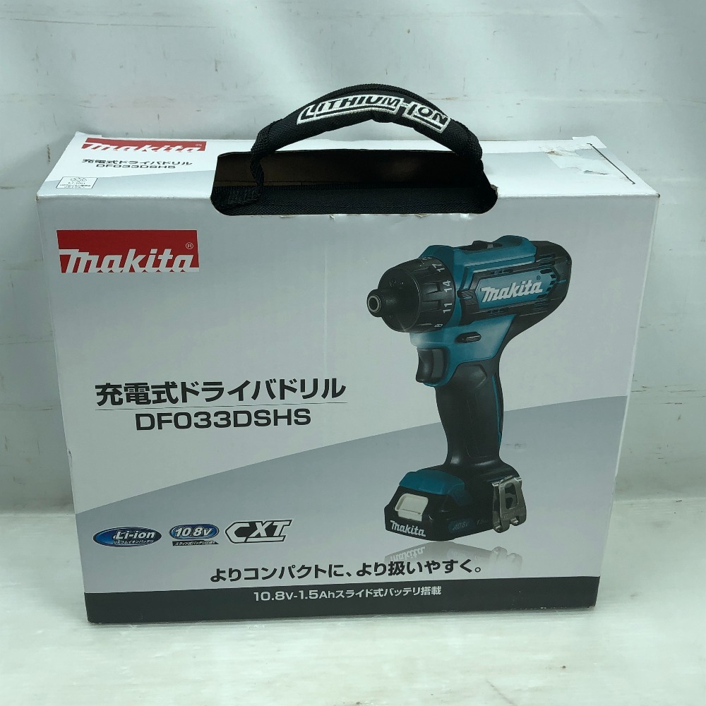 ◇◇ MAKITA マキタ 締め付け工具 ドライバドリル 未使用品(S) 付属品完備 コードレス式 DF033DSHS ブルー 未使用に近い 本体