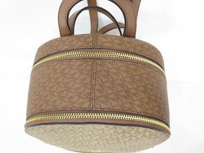 MICHAEL KORS [ Michael Kors ] signature рюкзак [35S5GRAB6V] Logo рисунок MK Brown белый сумка женский / б/у прекрасный товар SG V27.0
