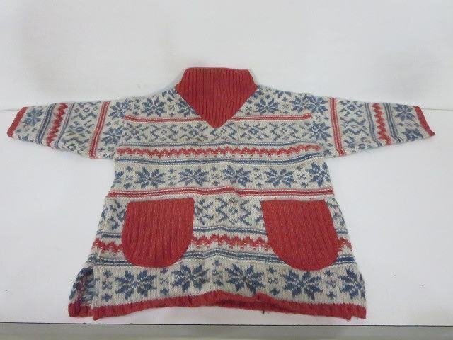 【1円～】CLAYEUX 長袖セーター ニット 3A/S4 フランス制 子ども服 キッズ 肩幅34cm 身幅35 著丈38 袖丈21 ユニセックス /中古品 V13.1