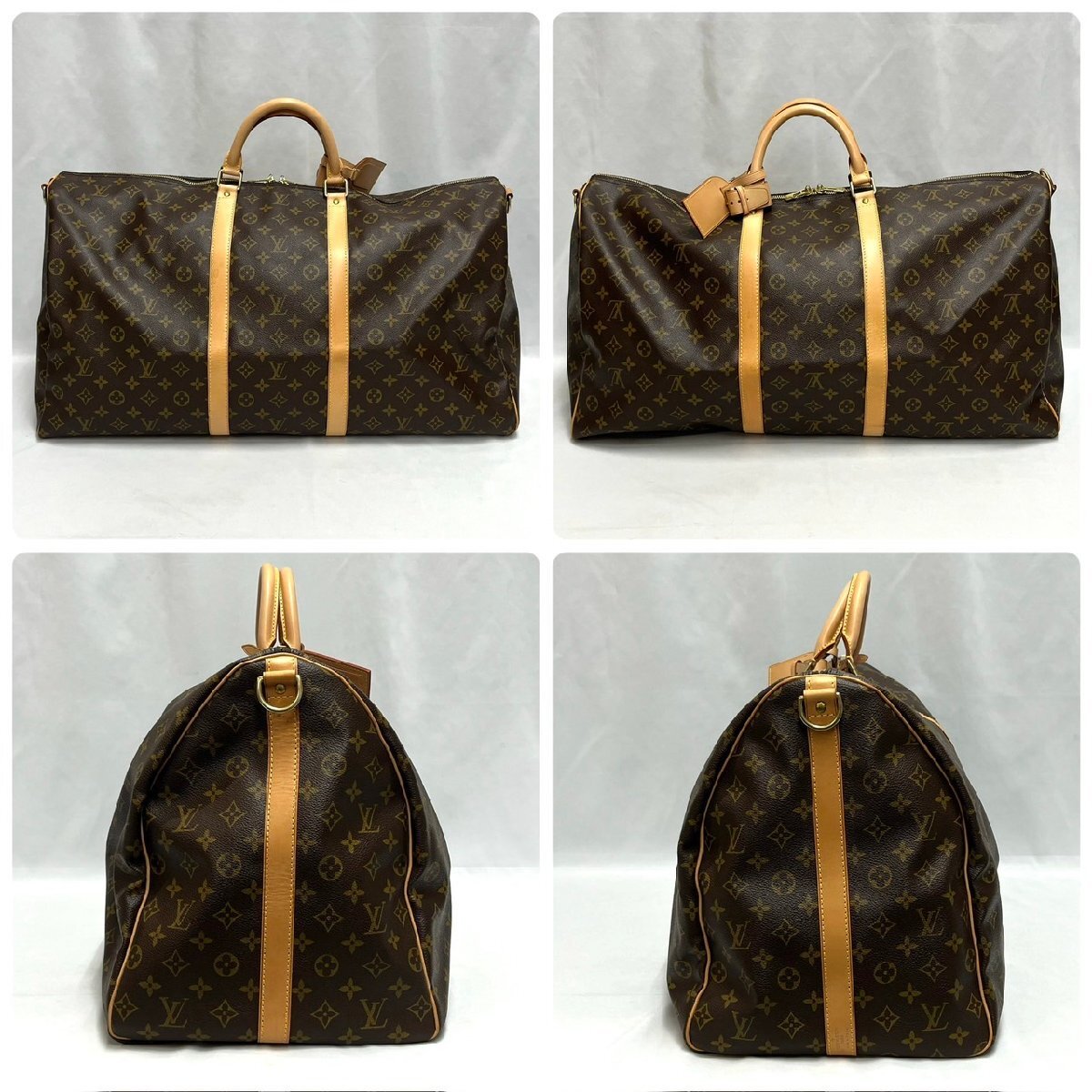 美品?LOUIS VUITTON ルイヴィトン M41412 キーポル60 バンドリエール モノグラム ゴールド金具 ショルダー ボストンバッグ カデナ 鍵付?
