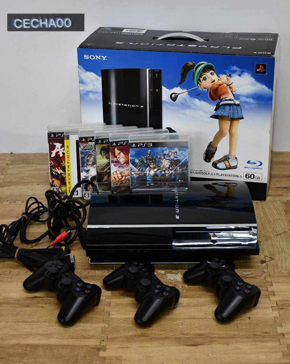 XYK6-29[ текущее состояние товар ]PlayStation3 CECHA00 начальная модель контроллер есть электризация рабочее состояние подтверждено soft считывание включая OK PS3 60GB SONY коробка есть soft комплект 