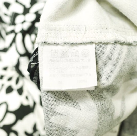 mercibeaucoup. メルシーボークー 日本製 フラワープリントサロペットショーツ MB81FF798 3 BLACK/WHITE ショートパンツ ボトムス g18634_画像9