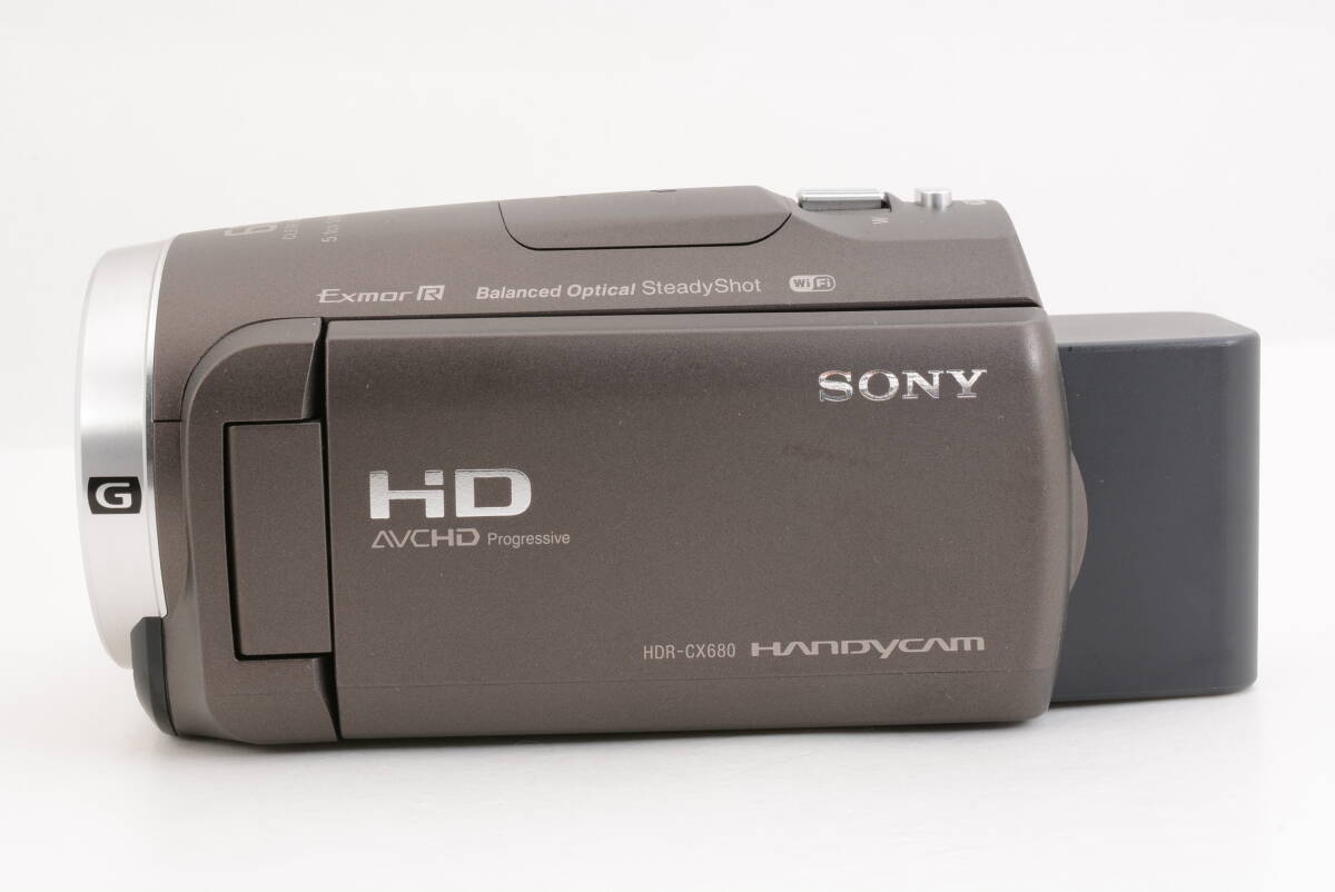 動(dòng)作品 ソニー SONY HANDYCAM HDR-CX680 ハンディカム 茶 ブラウン デジタルビデオカメラ 箱 取説 充電ケーブル付 管MM5934