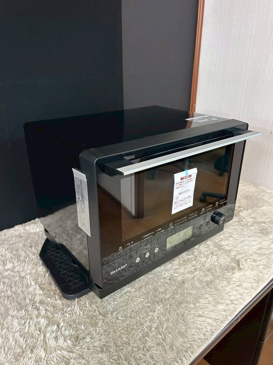 【新品！未使用品！】SHARP シャープ 過熱水蒸気オーブンレンジ PLAINLY RE-WF264-B 2024年制 26L ブラック/法BTK740243-佐160
