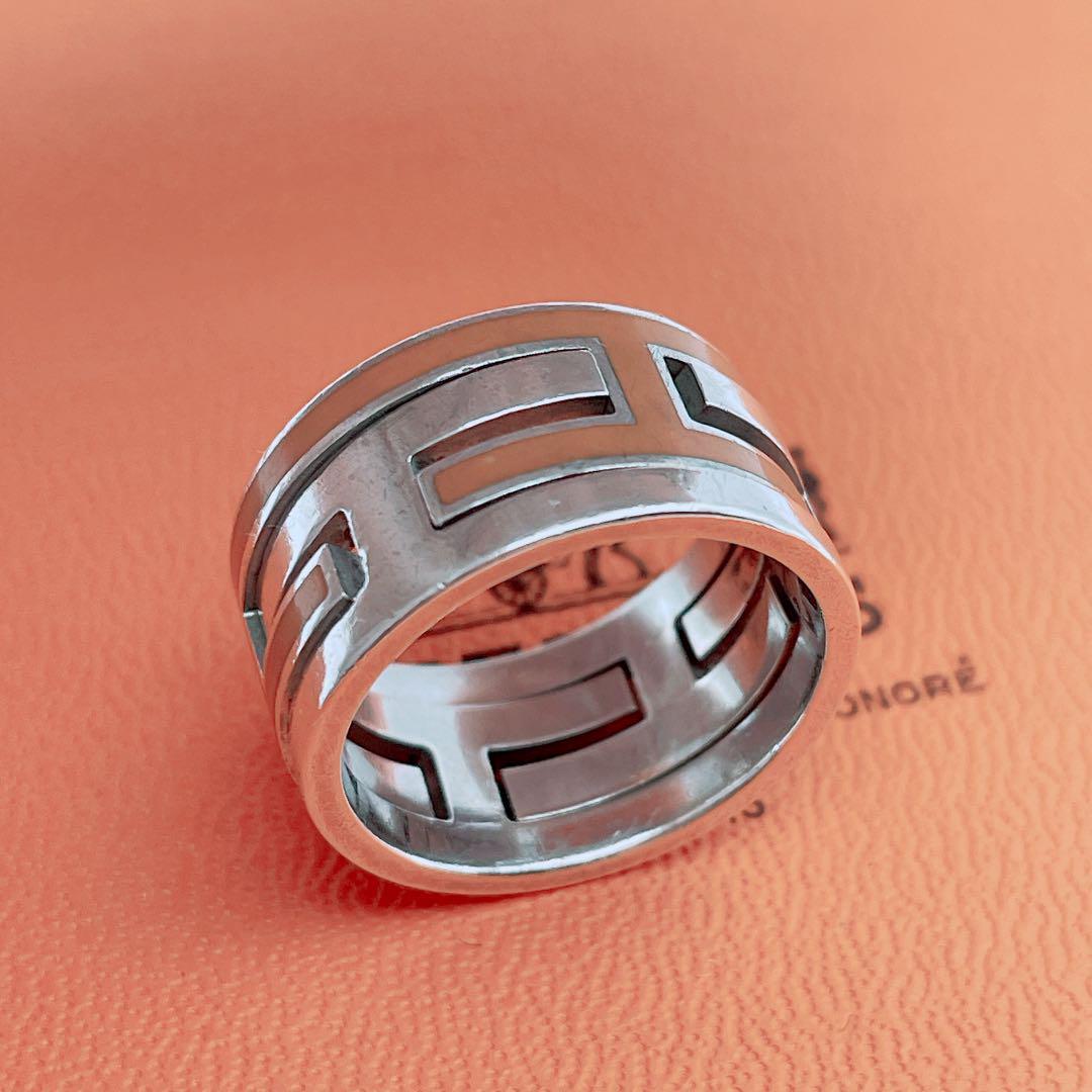 HERMES エルメス ムーヴアッシュ リング オレンジ 11号 シルバー925 HERMES エルメス ムーヴアッシュ リング オレンジ 11号 シルバー