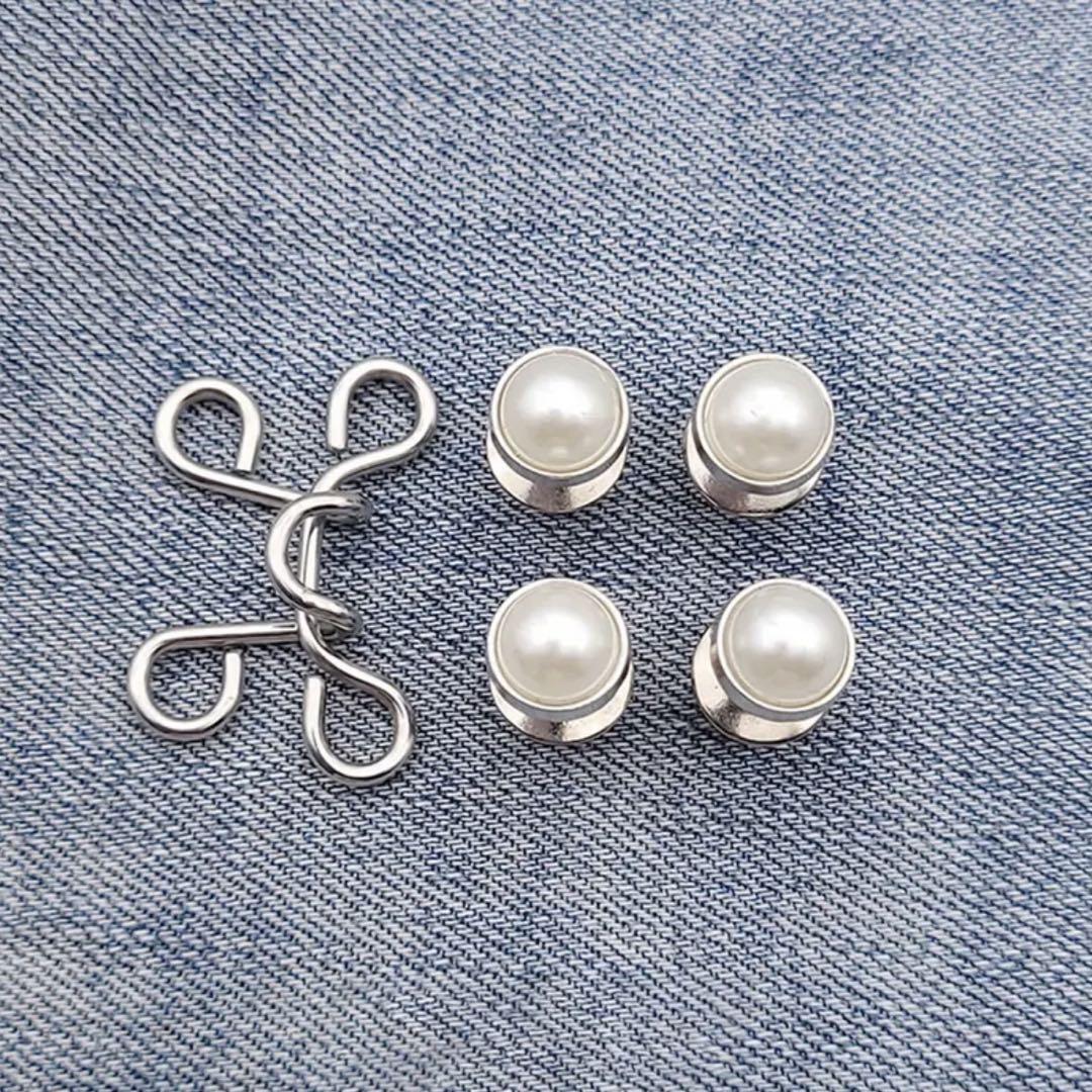 ウエスト調(diào)整 バックルパール ボタン アクセ ピン サイズ直し