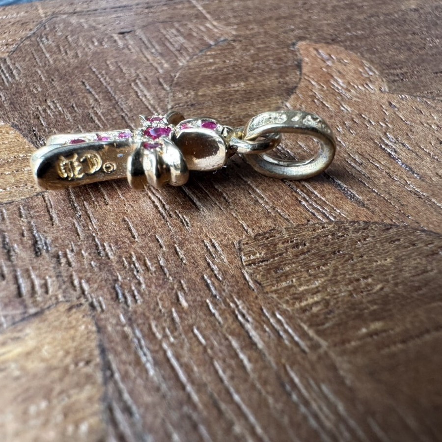 希少レアクロムハーツ22kベビーファットクロスルビーパヴェ　22k CHクロスパヴェルビー RUBYPAVE ネックレス　チャーム　