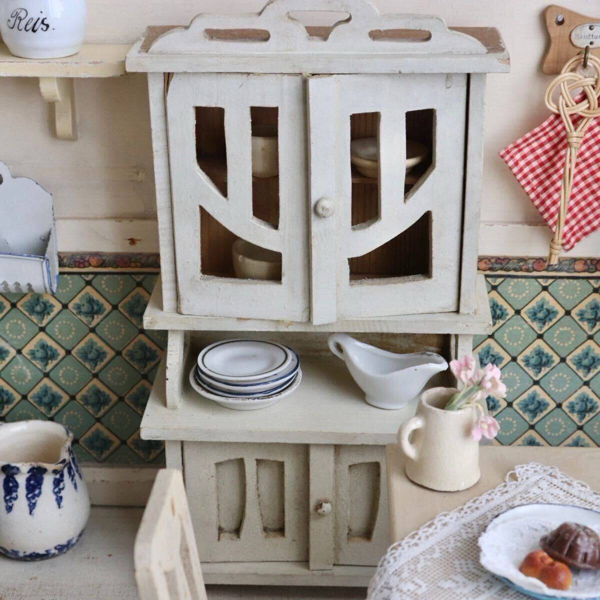 アンティーク　ビンテージ　ドールハウス　ドイツ　ミニチュア家具　部屋　キッチン ドイツ ヴィンテージ ドールハウス ミニチュア キッチン 小物