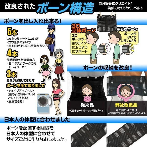 腰痛ベルト 腰 コルセット 腰痛サポーター 大きいサイズ ぎっくり腰 ヘルニア 骨盤ベルト 蒸れにくさ 耐久性抜群 二段ベルト ５Lサイズ