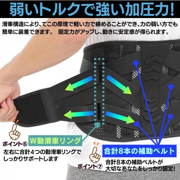 腰サポーター コルセット 腰痛 大きいサイズ 腰用 腰サポートベルト 腰椎サポーター 通気性 メッシュ 驚きのホールド感 「真理」4Lサイズ