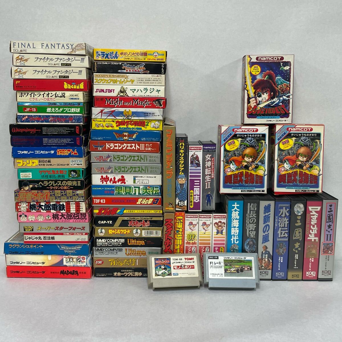 【FC】ファミコンソフト 34本まとめ売り (ムサシの冒険、貝獣物語など) FC】ファミコンソフト 34本まとめ売り (ムサシの冒険、貝獣物語など)