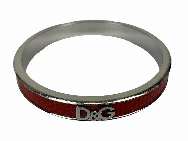 DOLCE&GABBANA / ドルチェ・アンド・ガッバーナ D&G バングル レディース レッド/シルバーカラー_画像1