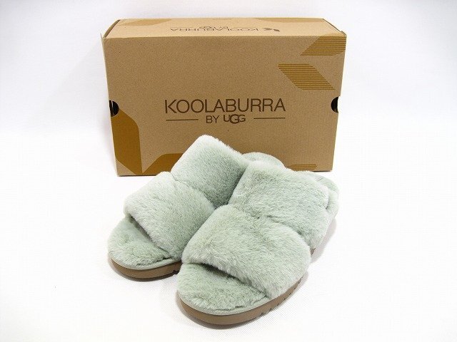 KOOLABURRA BY UGG/クーラブラ バイ アグ ファーサンダル 1114741 レディース サイズ : 40 ライトグリーン_画像1