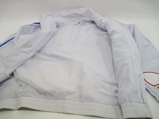 adidas / Adidas трехцветный нейлон жакет спортивная куртка GN3583 унисекс размер : XS белый 