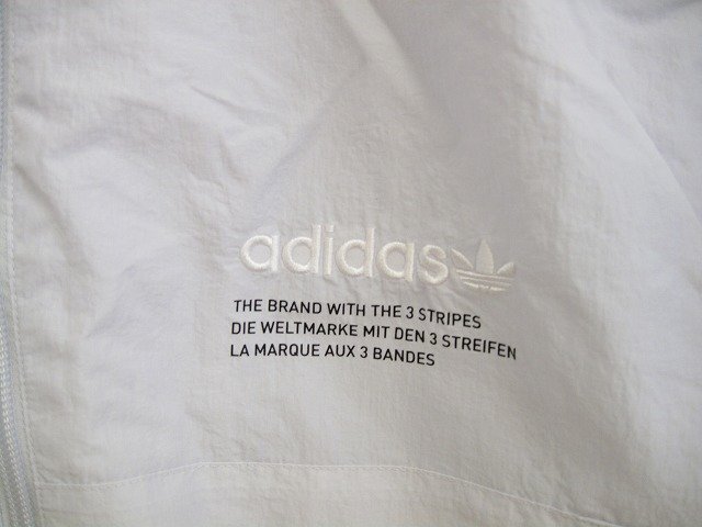 adidas / Adidas трехцветный нейлон жакет спортивная куртка GN3583 унисекс размер : XS белый 