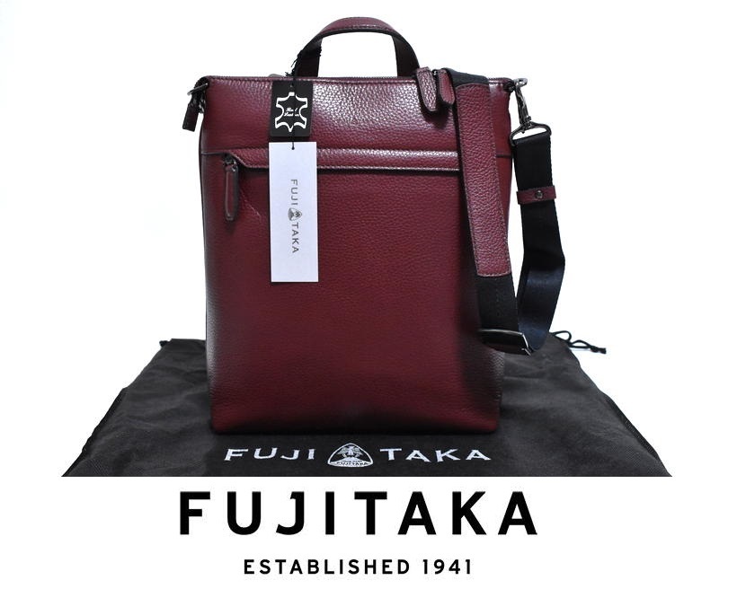 新品 FUJITAKA イタリアンレザー ショルダーバッグ A4 イーナ Ⓗ 新品 FUJITAKA イタリアンレザー ショルダーバッグ A4 イーナ Ⓗ
