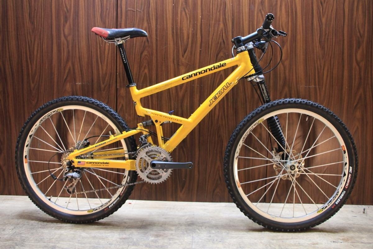 希少チームカラー!! ■CANNONDALE JEKYLL キャノンデール 26インチ MTB Lefty SHIMANO XTR M952 3X9S Mサイズ相當(dāng) 2001年頃 美品