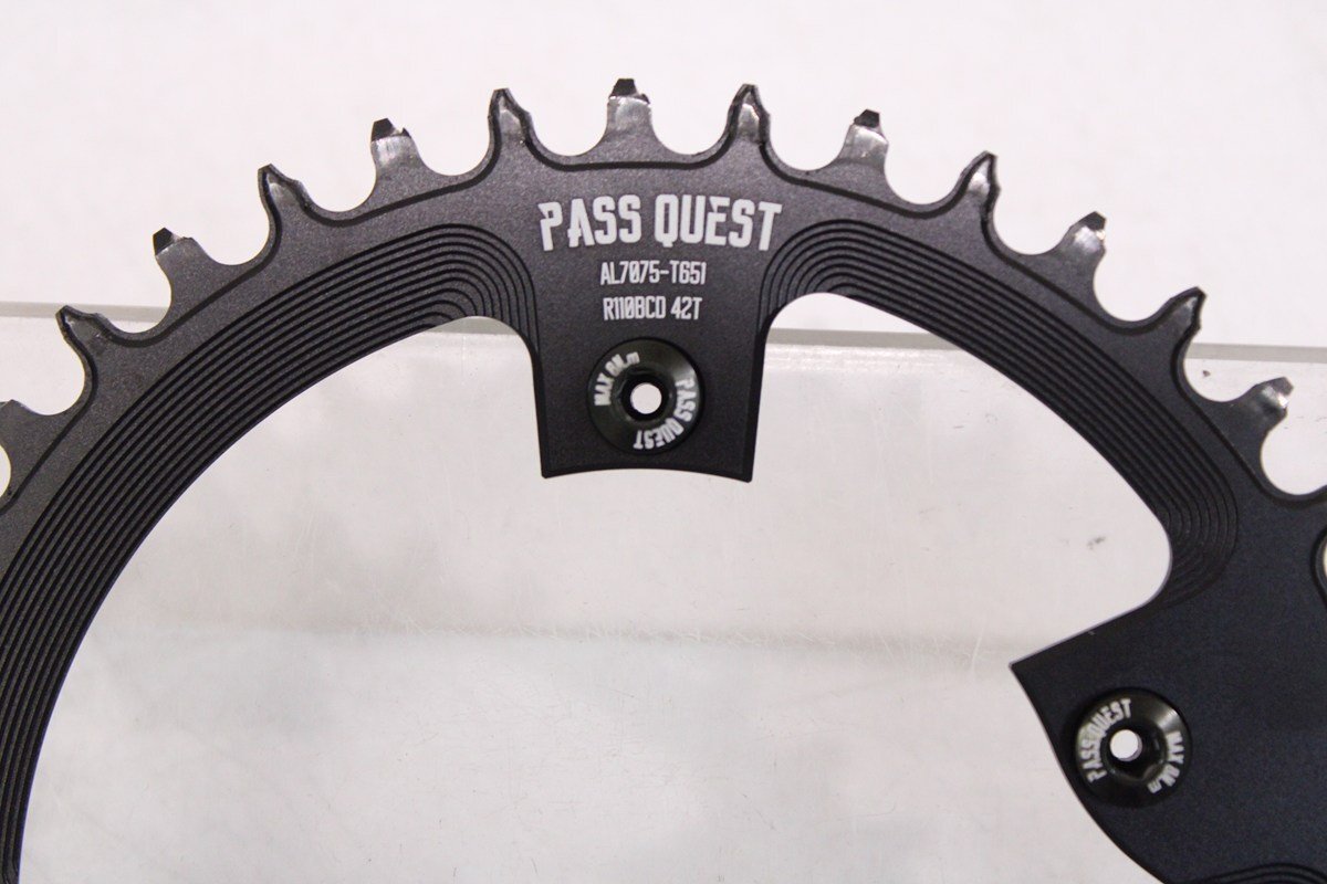 ☆PASS QUEST 42T BCD 110mm 4ARM ナローワイドチェーンリング