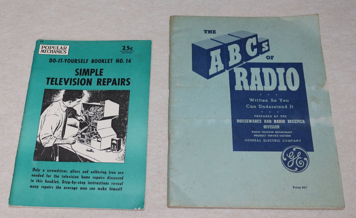 貴重なビンテージ古本 ABCs of RADIO と SINPLE TELEVISION REPAIRS 2冊(cè)