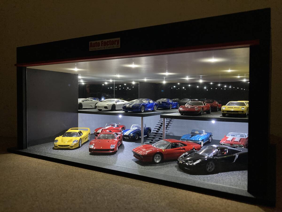 ミニカー専用ジオラマ：1/43 ショールームⅦ／1階＆2階全面壁面ミラー貼り！ ミニカー専用ジオラマ：1/43 ショールームⅦ／1・2階全面ミラー