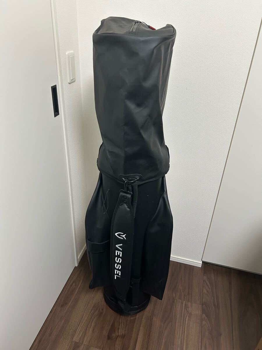 キャディバッグ　vessel 希少　ファスナー等破れなし　14分割　エナメル赤　トリコ　ベゼル　1円スタート激安