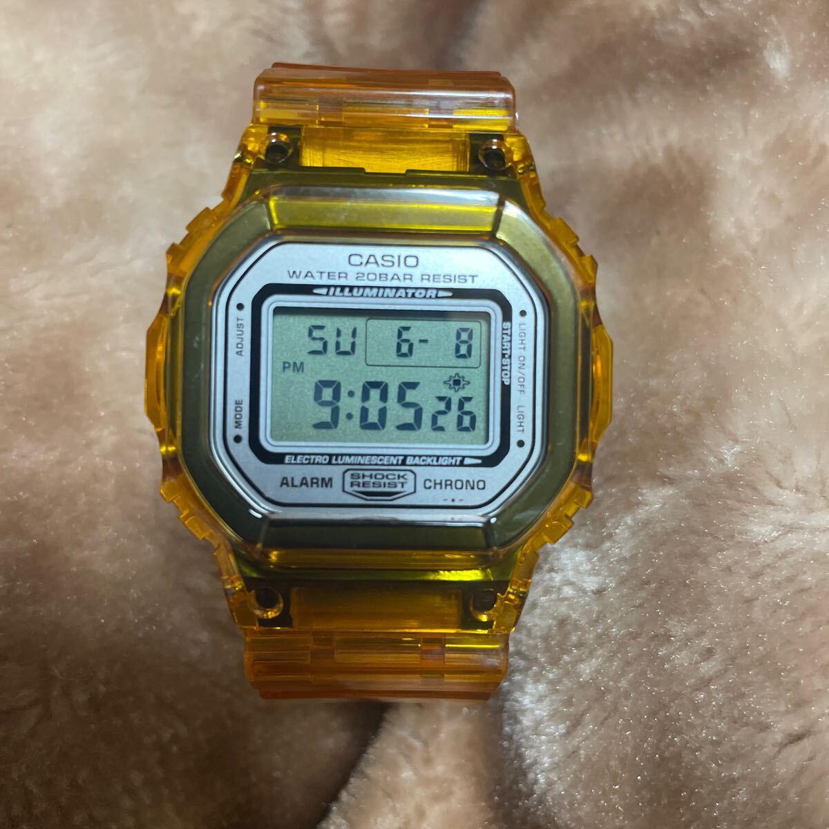 送料無料 DW-5600E ベルベゼ交換品 G-SHOCK CASIO オレンジ
