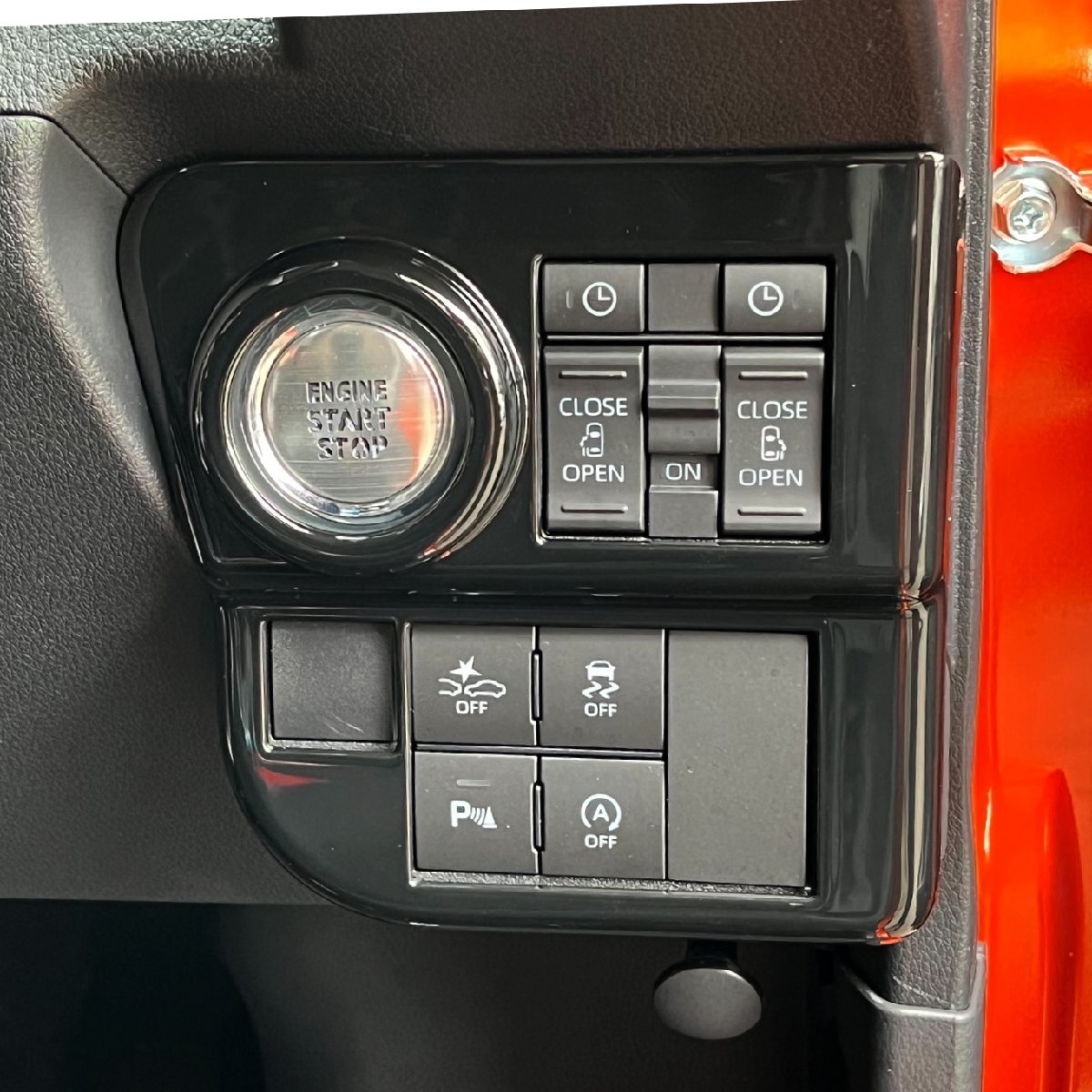 新品★送360★POG エンジンスタート カバー スイッチ ガーニッシュ S700V/S710V アトレー用 ハイゼットカーゴ用 ピアノブラック HN-D4605C