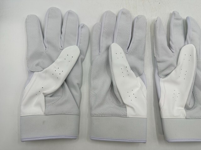 EVOSHIELD エボシールド 野球 両手バッティンググローブ ホワイトxレッド Size-M 　2セット まとめ売り