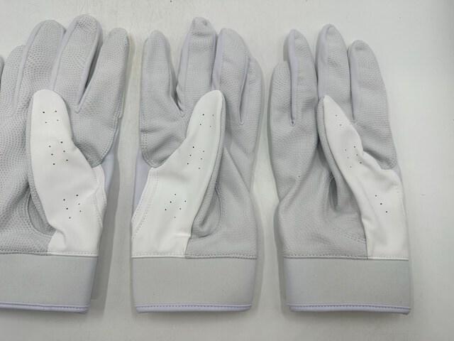 EVOSHIELD エボシールド 野球 両手バッティンググローブ ホワイトxレッド Size-M 　2セット まとめ売り