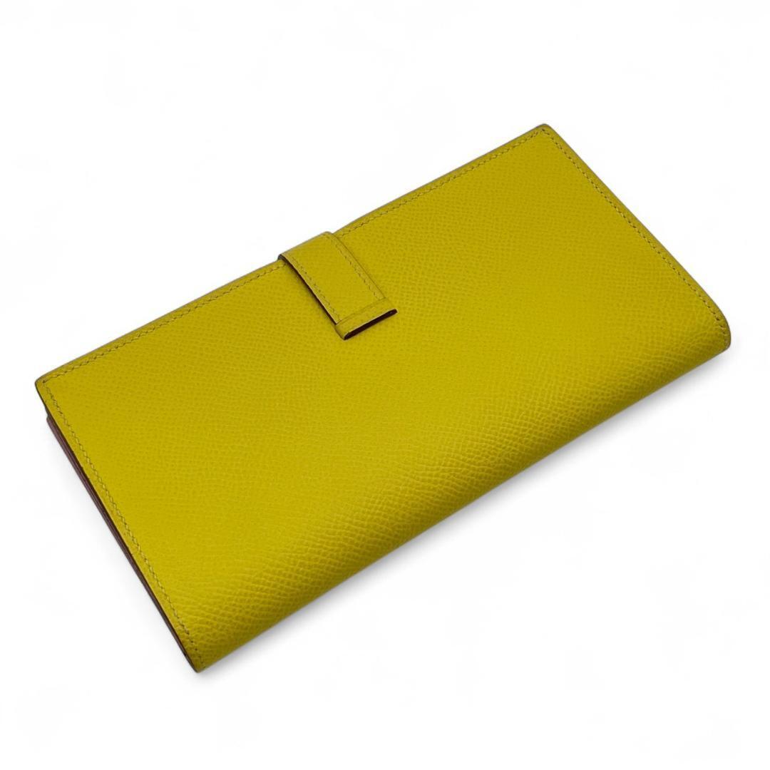 定番人気【HERMES】ベアン スフレ 長財布 ネープルズイエロー 新品未使用】エルメス HERMES ヴォーエプソン ベアン スフレ 二