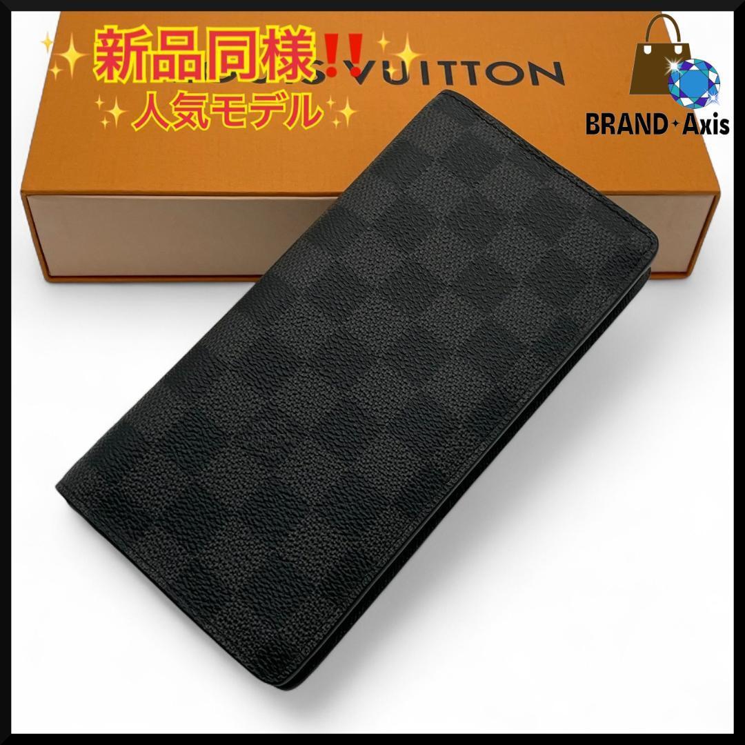 ★【新品同様】ルイヴィトン Louis Vuitton ダミエ グラフィット ポルトフォイユ?ブラザ 二つ折り長(zhǎng)財(cái)布 メンズ N62665★
