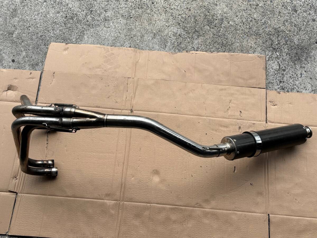 カワサキ ゼファー400用 ノジマ ステンレス/カーボンサイレンサー フルエキ マフラー 中古 売り切り/ゼファー400χ