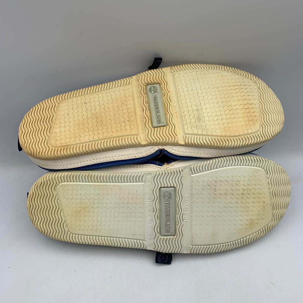 S191Y ティンバーランド Timberland ボートシューズ スニーカー 折り畳み ステッチ 9M 約 27cm ブラック ブルー_画像5