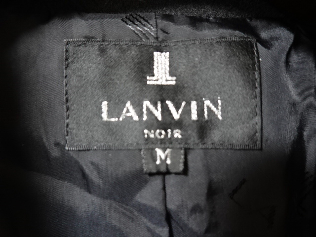 ■0623■ランバン LANVIN コート M 黒 カシミヤ15% ●