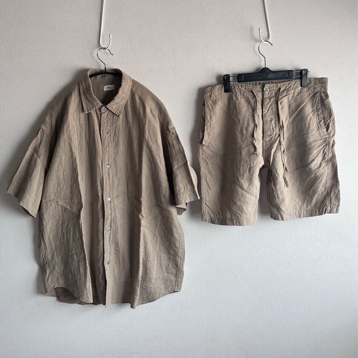 【RHC】ロンハーマン リネン セットアップ 半袖シャツ&パンツ セットアップ ! Ron Herman ロンハーマン RHC Linen Shirt