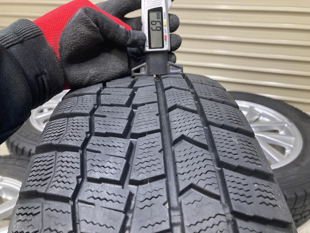 バリ溝 '21年制 スバル インプレッサ 純正 15インチ 6J +48 PCD100 5H DUNLOP WINTERMAXX WM02 195/65R15 4本 (R1503)