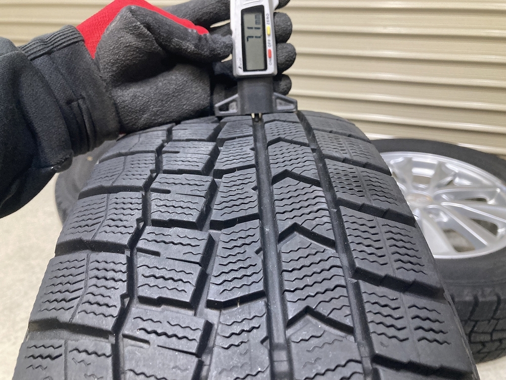 バリ溝 '21年制 スバル インプレッサ 純正 15インチ 6J +48 PCD100 5H DUNLOP WINTERMAXX WM02 195/65R15 4本 (R1503)