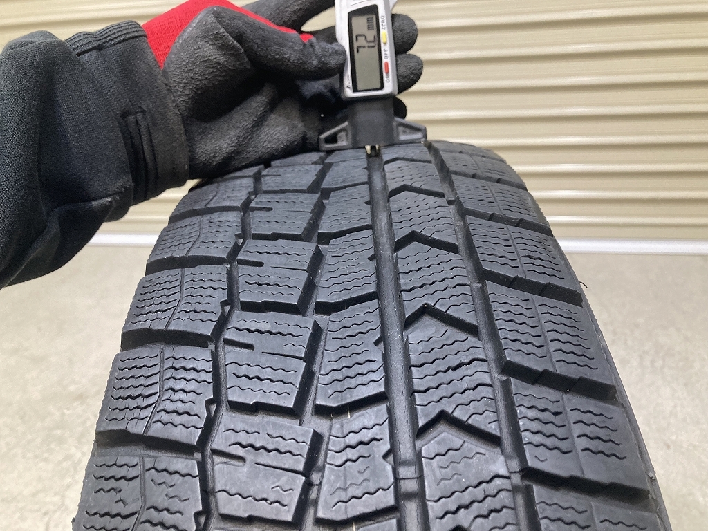 バリ溝 '21年制 スバル インプレッサ 純正 15インチ 6J +48 PCD100 5H DUNLOP WINTERMAXX WM02 195/65R15 4本 (R1503)
