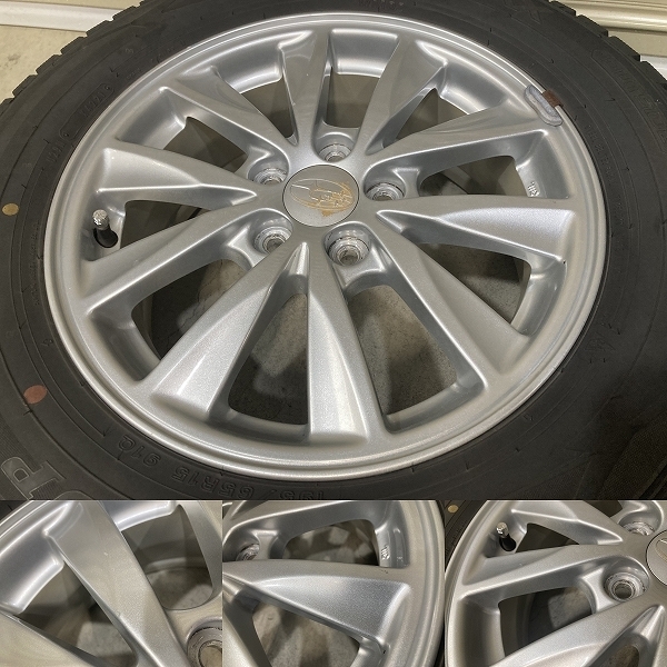 バリ溝 '21年制 スバル インプレッサ 純正 15インチ 6J +48 PCD100 5H DUNLOP WINTERMAXX WM02 195/65R15 4本 (R1503)