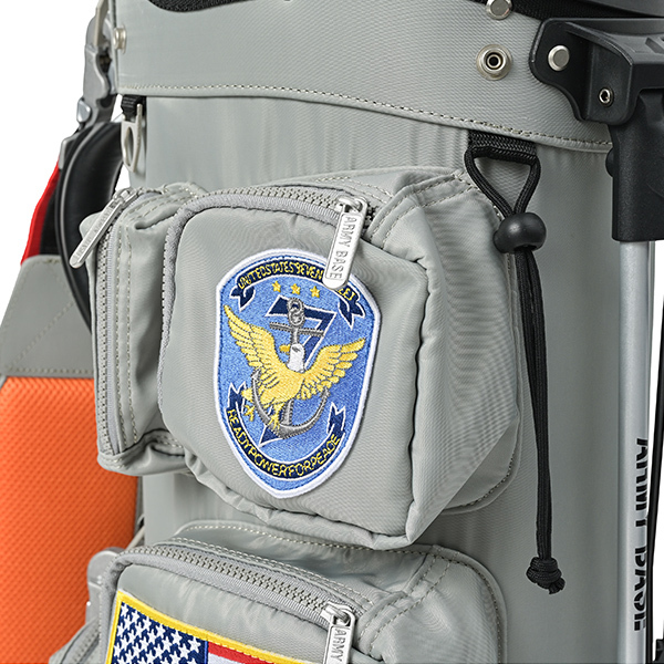アーミーベースコレクション スタンドバッグ US.NAVY グレー ABC-060SB ARMY BASE COLLECTION キャディバッグ US ネイビー_画像9
