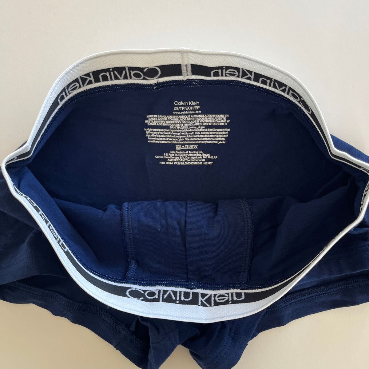 Calvin klein カルバンクライン ローライズボクサー　S(XS) ネイビー　コットンストレッチ　ボクサーパンツ　メンズパンツ 男性インナー