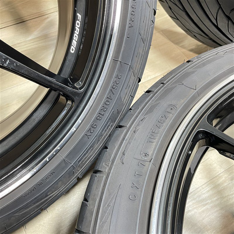 カローラスポーツ 等 レイズ VR　G25 8.5-18+44 5H100 2021年製 ニットー NT555G2 225/40R18 18インチ 4本セット 002R_画像8