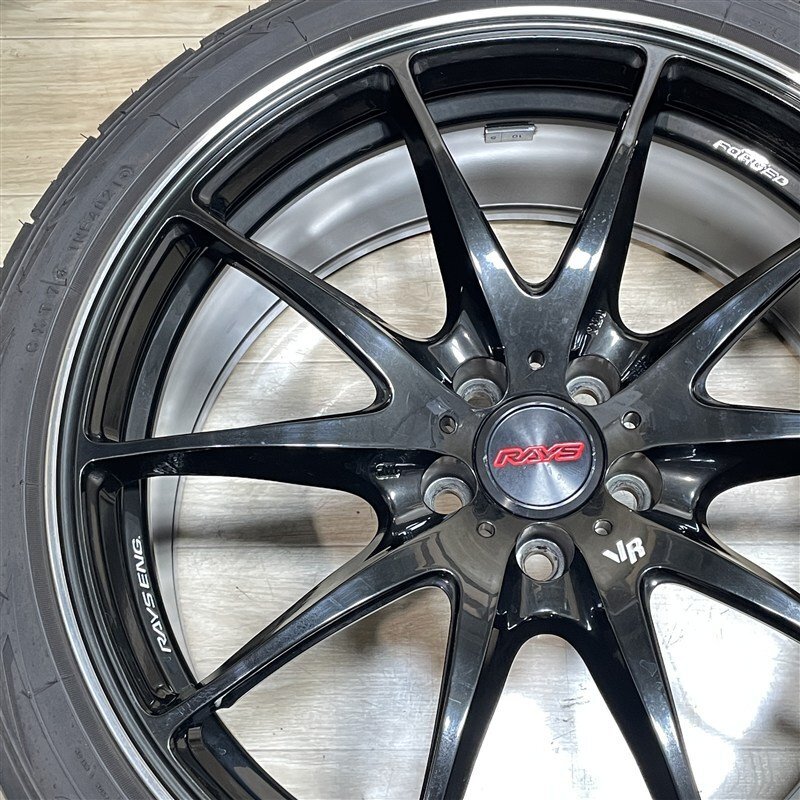 カローラスポーツ 等 レイズ VR　G25 8.5-18+44 5H100 2021年製 ニットー NT555G2 225/40R18 18インチ 4本セット 002R_画像6