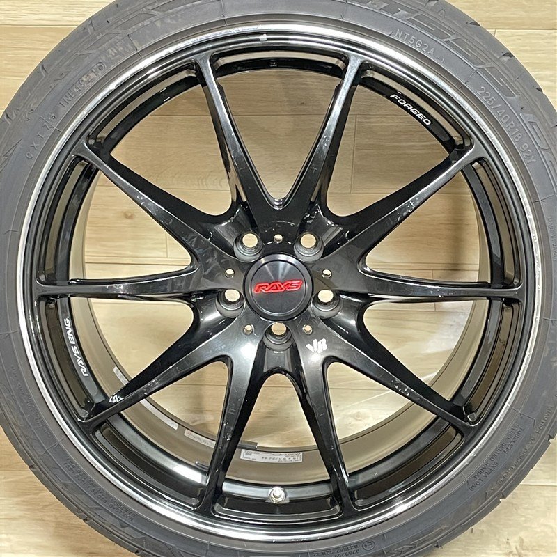 カローラスポーツ 等 レイズ VR　G25 8.5-18+44 5H100 2021年製 ニットー NT555G2 225/40R18 18インチ 4本セット 002R_画像2