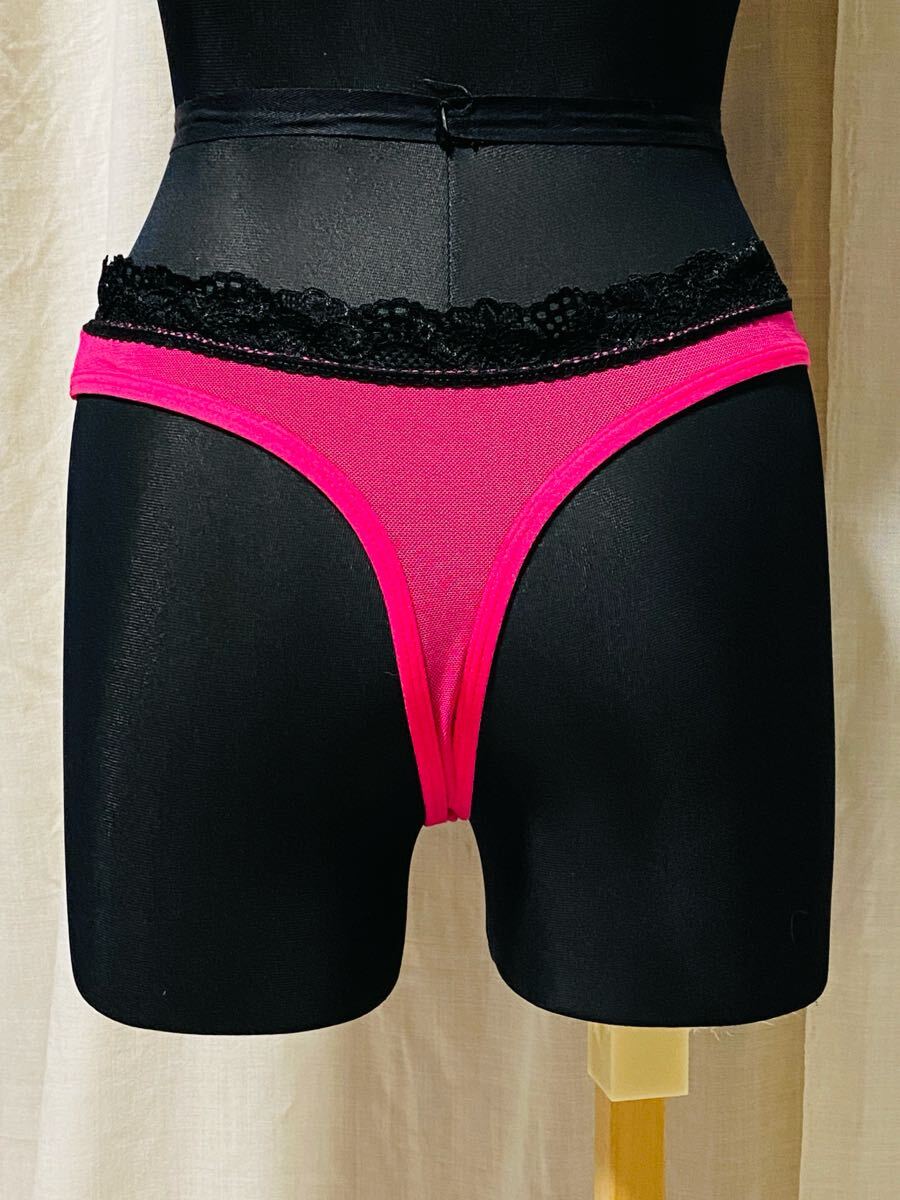 終No.827 レースTバックショーツ　3Lサイズ 大きいサイズ　透けあり　マゼンダ　ピンク　黒　セクシー